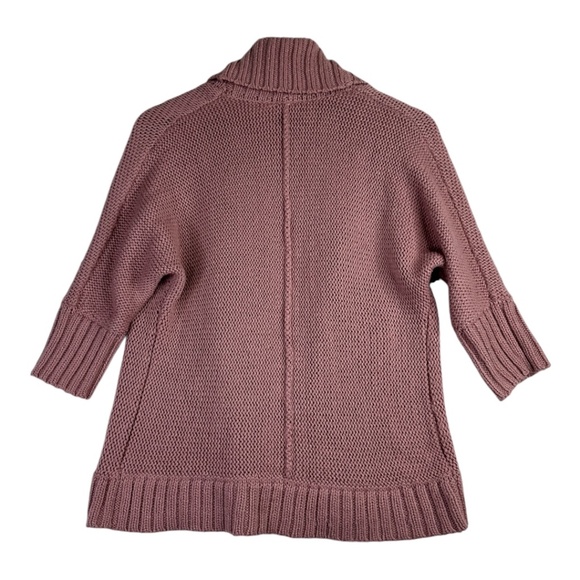 LOFT Pink Knit Open Front 3/4 Sleeve Cardigan Sweater Size Small Petite - Picture 2 of 8